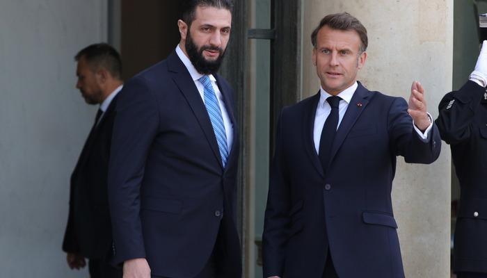 Macron, Suriye Cumhurbaşkanı Şara ile görüştü! İsrail’in saldırılarına tepki gösterdi