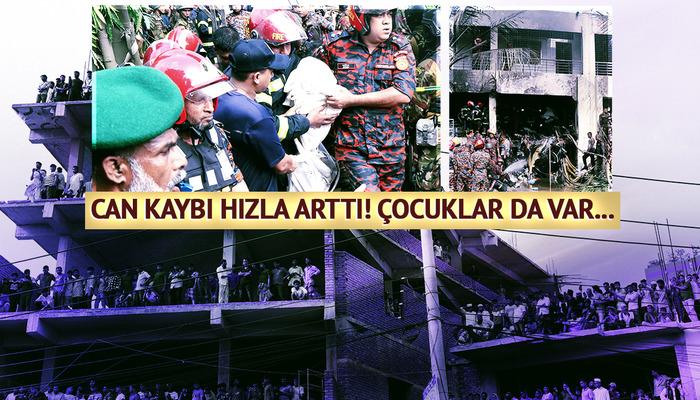 Son dakika | Can kaybı yükseldi! Dünya okul kampüsündeki faciayı konuşuyor: Savaş uçağı düşen Bangladeş'ten görüntüler geldi 1 20648330