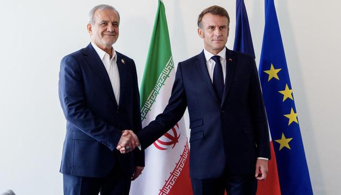 Macron, İran Cumhurbaşkanı Pezeşkiyan ile görüştü 1 21420434
